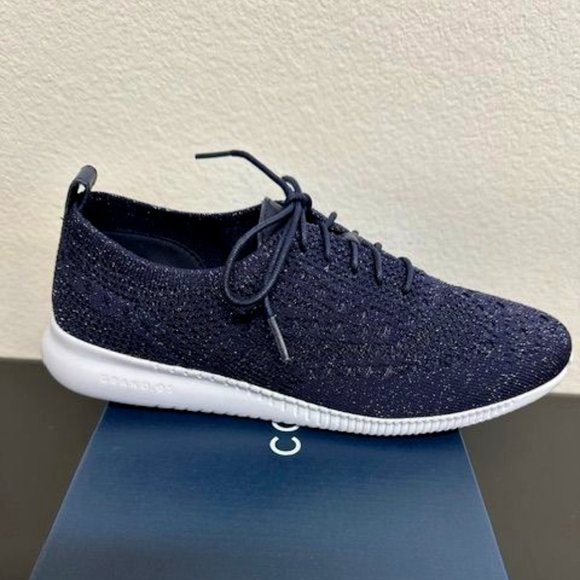COLE HAAN Women's 2.ZERØGRAND Oxfords Blue Size 9B New In Box - Picture 1 of 4